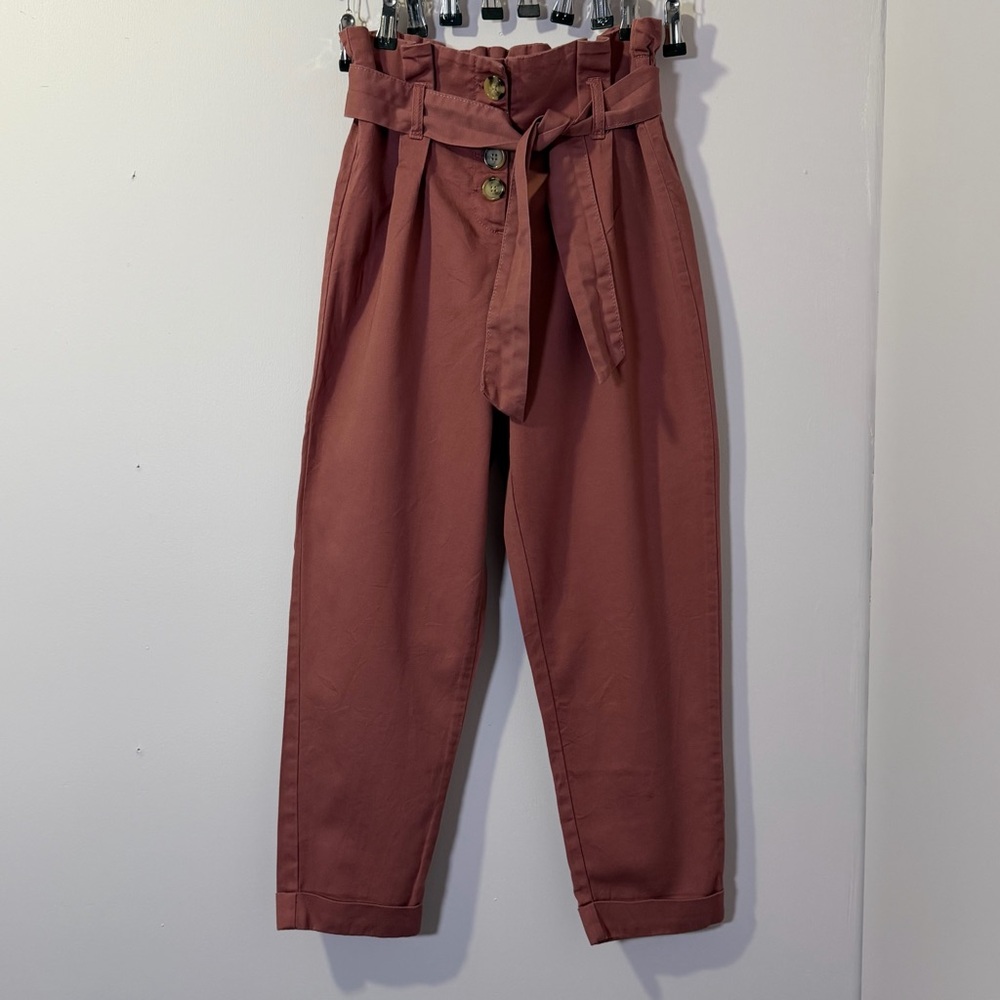 Vanilla Star Paperbag Chinos in Mauve, Women’s Medium